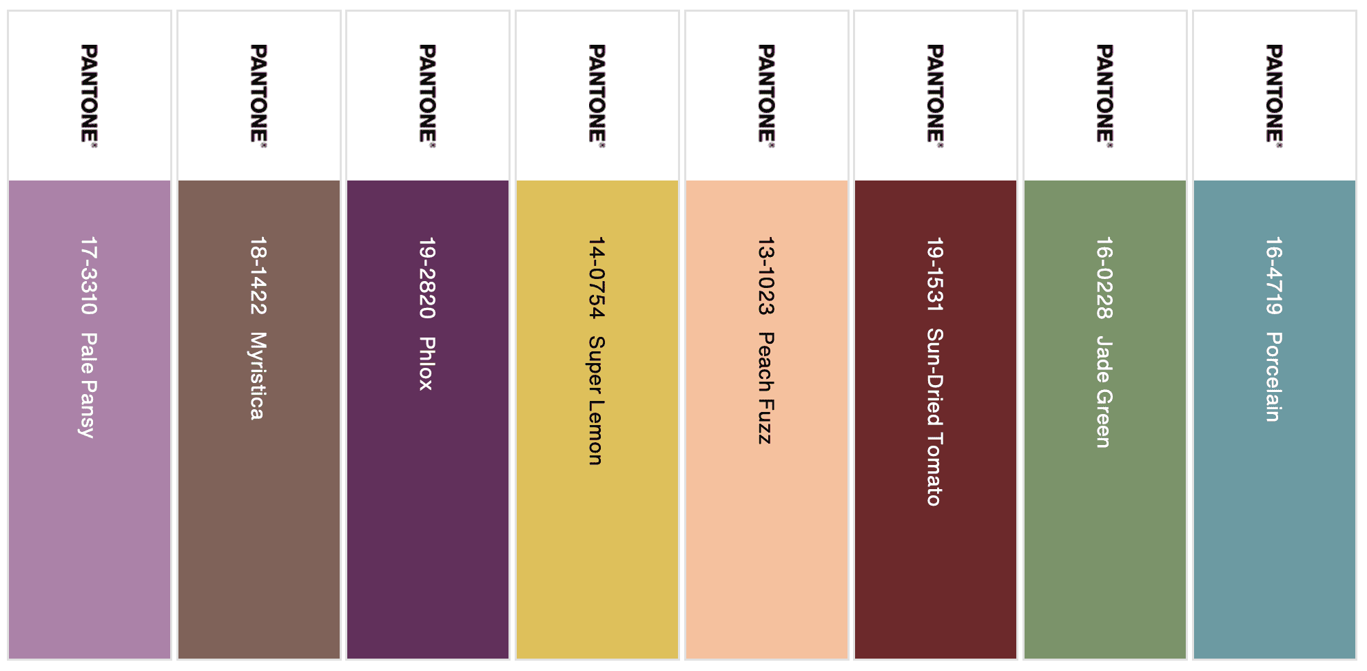Hybrid Hues 2024 Pantone Color of the Year Palette
