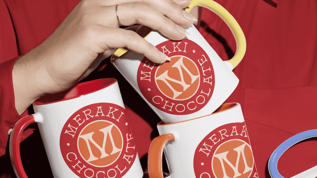Custom mugs to hand out at local marketing events 